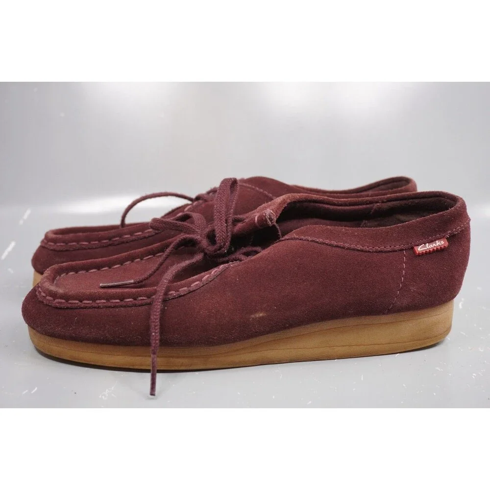 Clarks Originals Wallabee Women's Size 8.5M Deep Red Suede Moc
